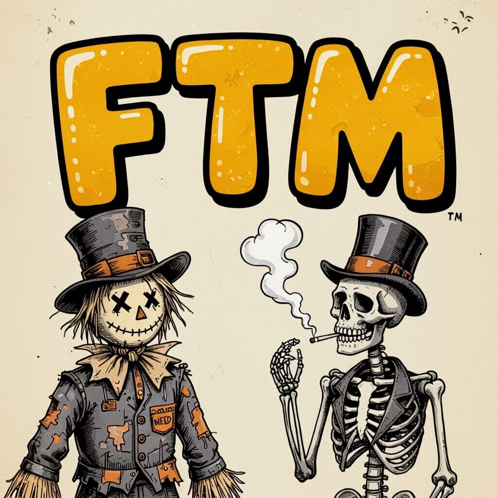 Macabre Steampunk Illustration with FTM Title
