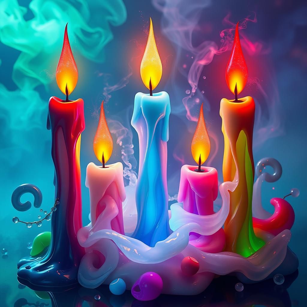 Whimsical Magic Candles with Mystical Energy