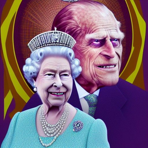 Queen Elizabeth II and Prince Philip in Heaven