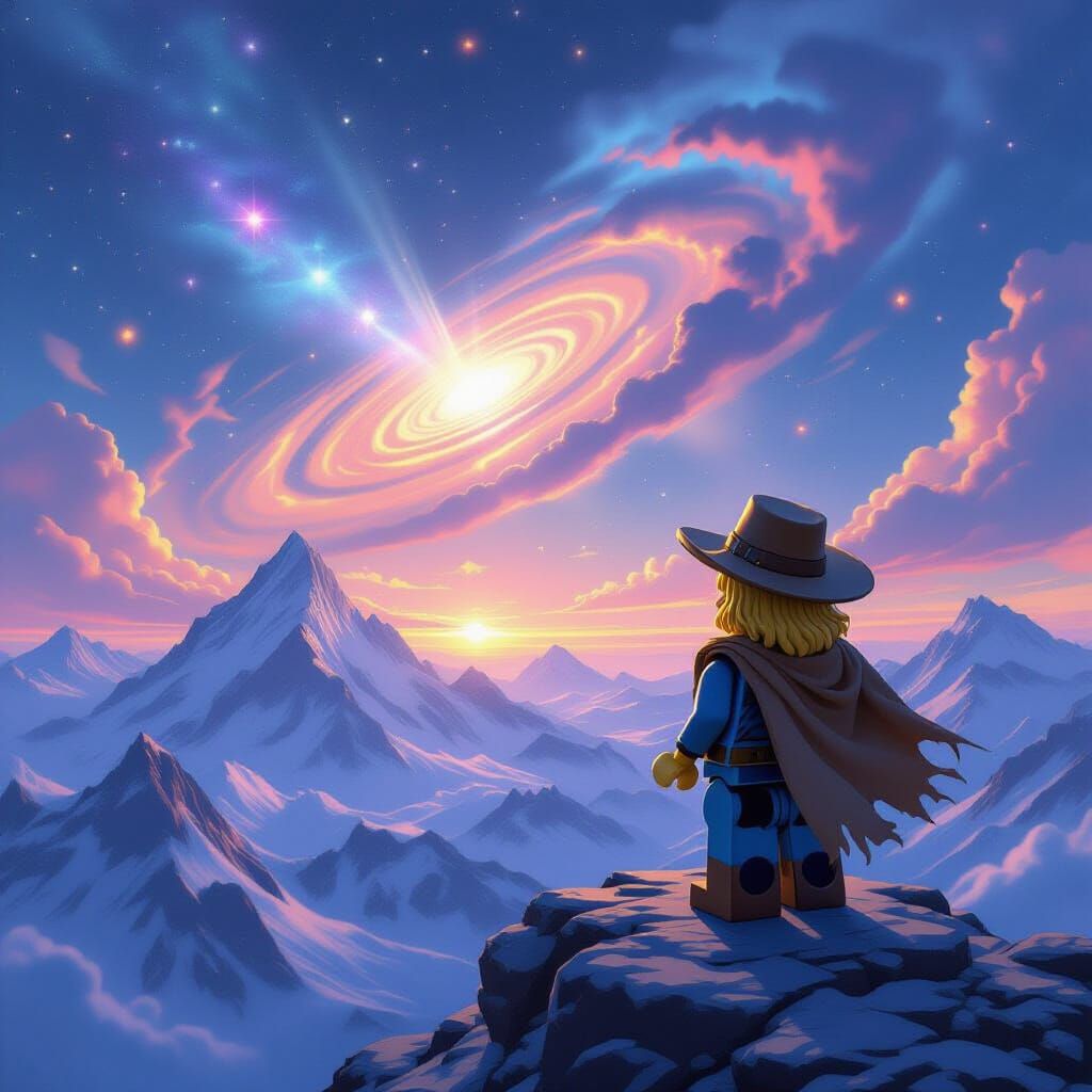 He-Man Lego Explorer Overlooking Nebula