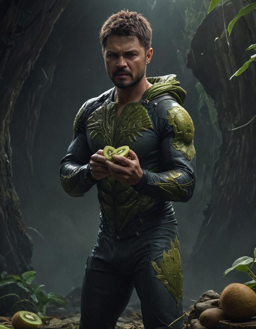 Karl Urban Eating Kiwi: Dark Fantasy Art