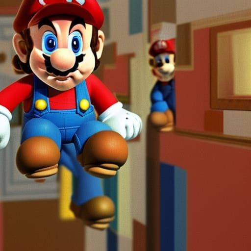 Super Mario Brothers in Wes Anderson Style