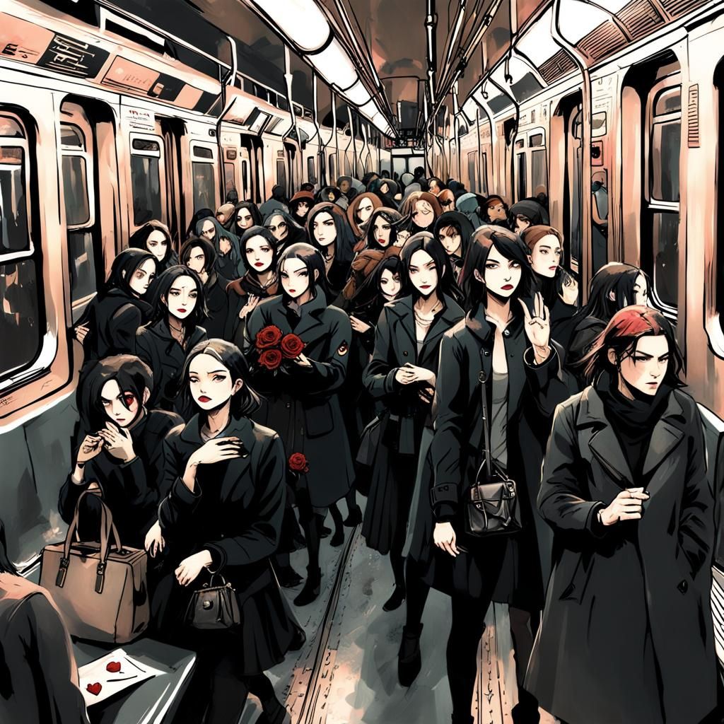 Downtown Trains: A Surreal Urban Scene