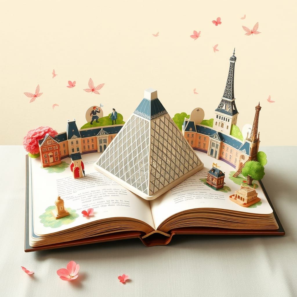 Paris Pop-Up Book in Classic Children's Book Style