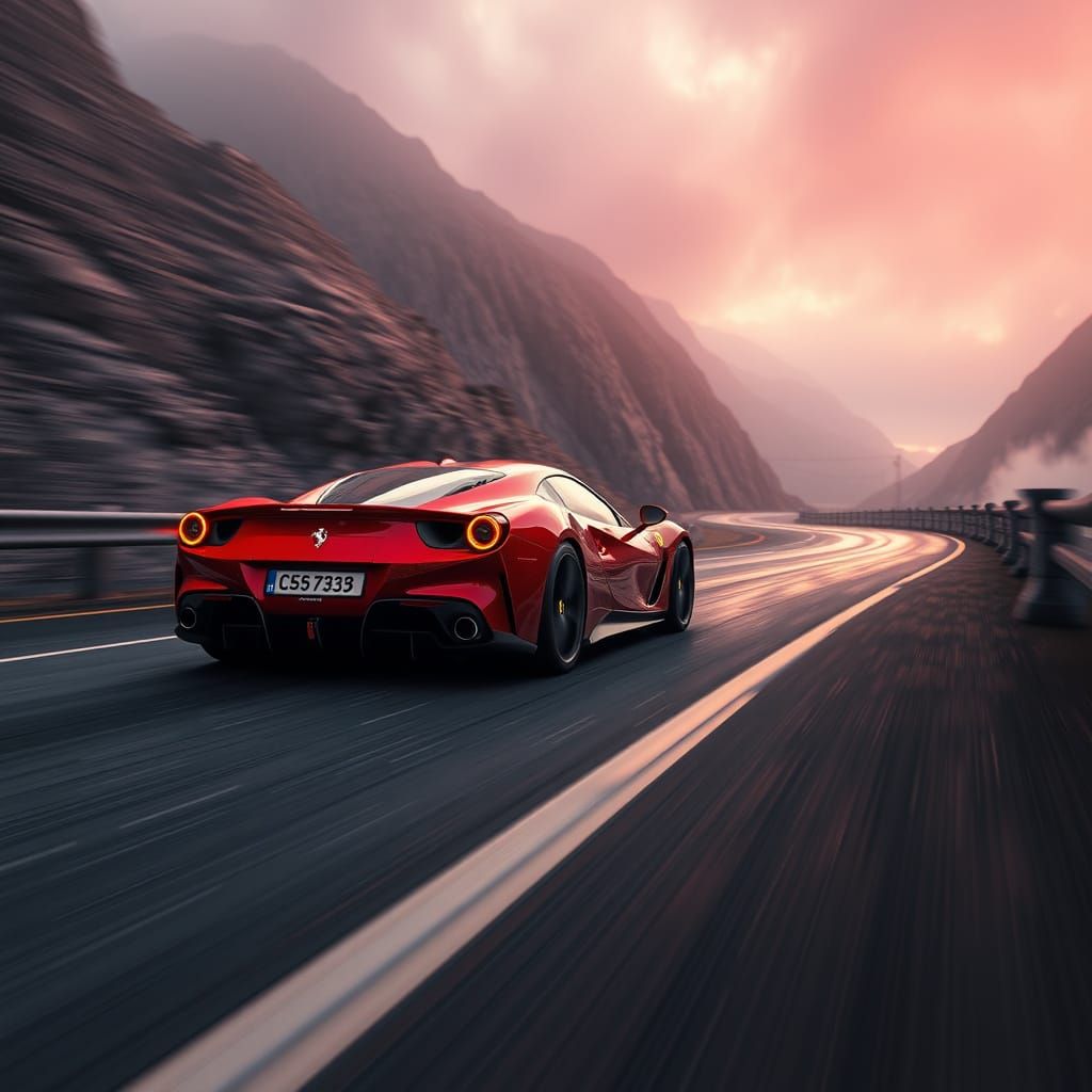 Epic Cyberpunk Ferrari in Bergen, Norway, with Unreal Engine...