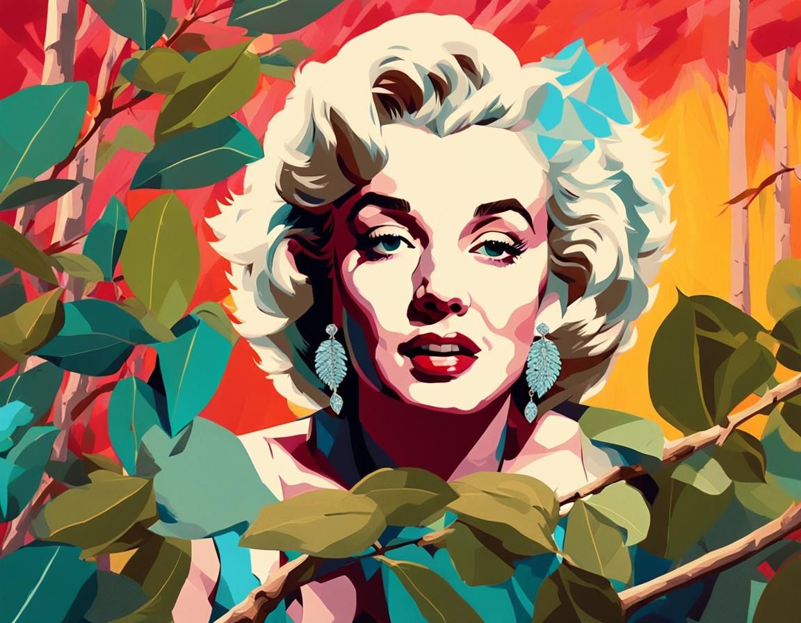 Marilyn Monroe as Koala in Pop Art Style