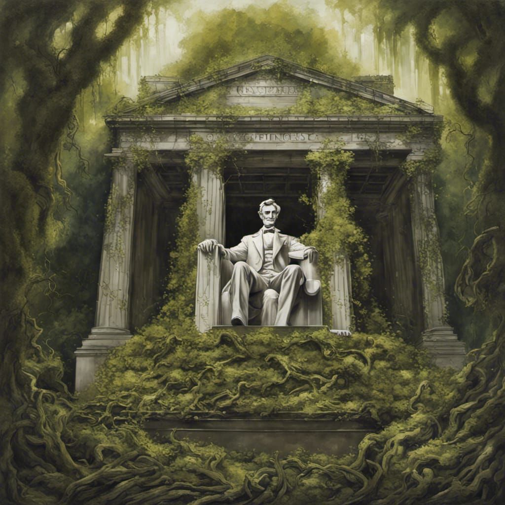 Post-Apocalyptic Lincoln Memorial with Steampunk Elements