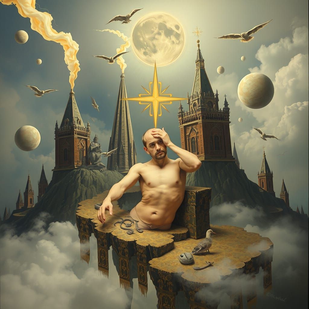 Symbolist Surrealist Dreamscapes in the Manner of Agostino A...