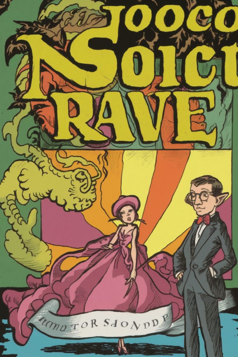 Cyberpunk-Inspired Chaos Goblin Oracle in Vintage Style