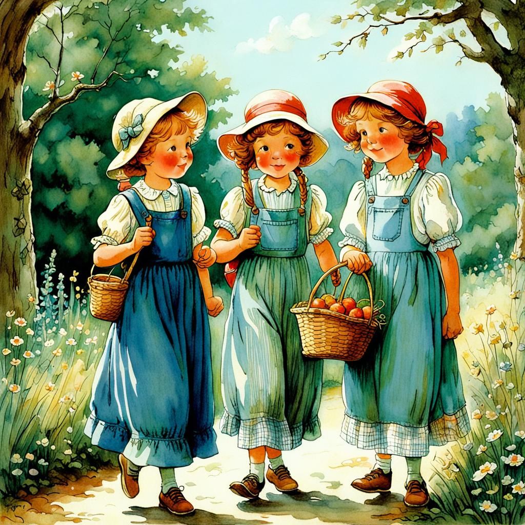 Vintage Children's Book Illustration Style