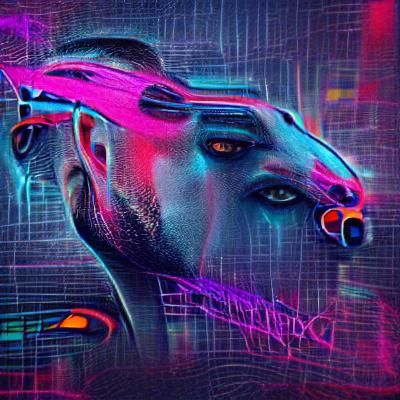 Cyberpunk Cityscape in Neon Lights