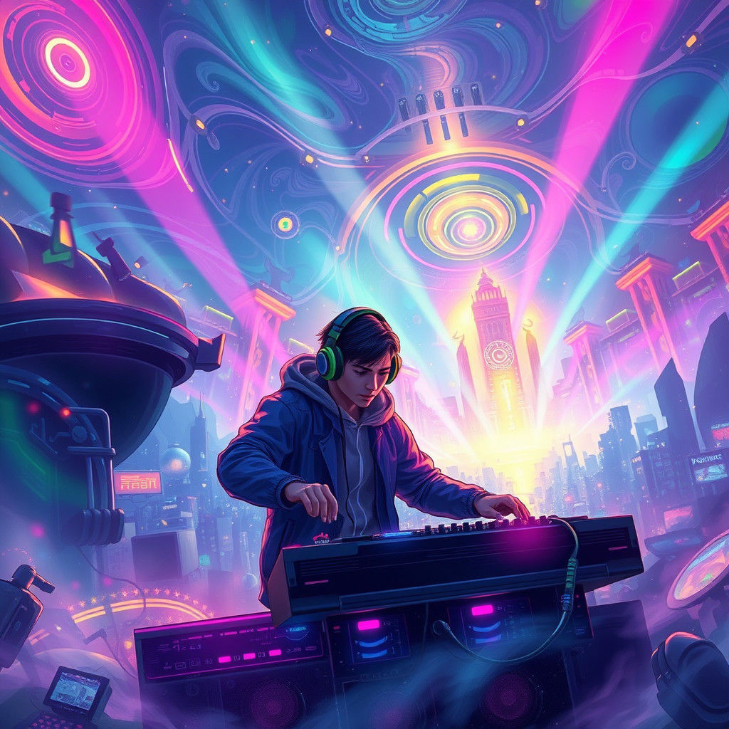DJ Kloop98's Futuristic Concert Splash Screen