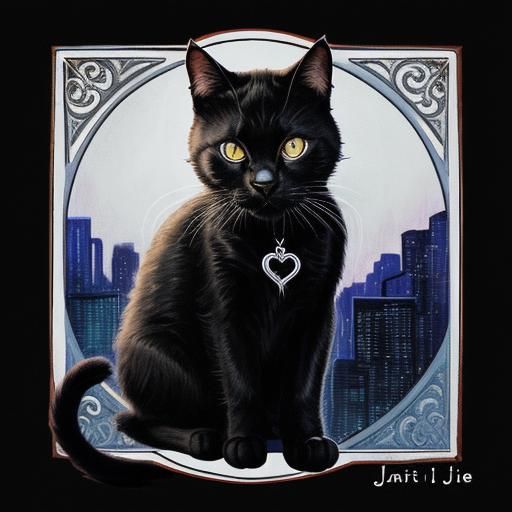 Black Cat Logo: Nine Lives in Shadow