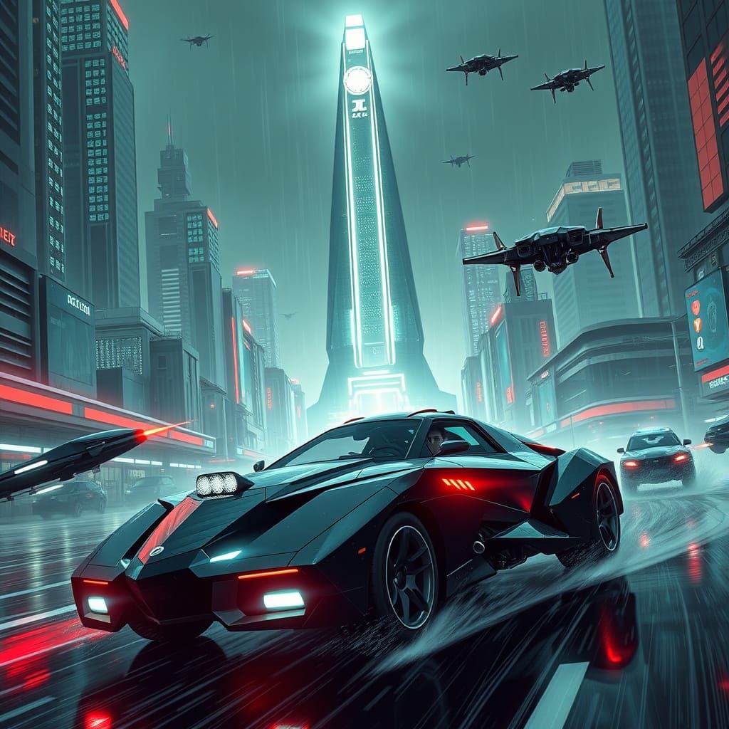 The Chrome Spire: Cybertruck Escape