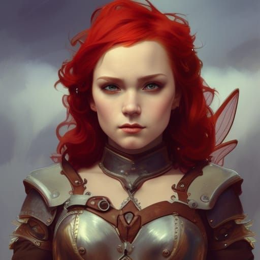 Halfling Rogue with Red Hair: Fantasy Portrait