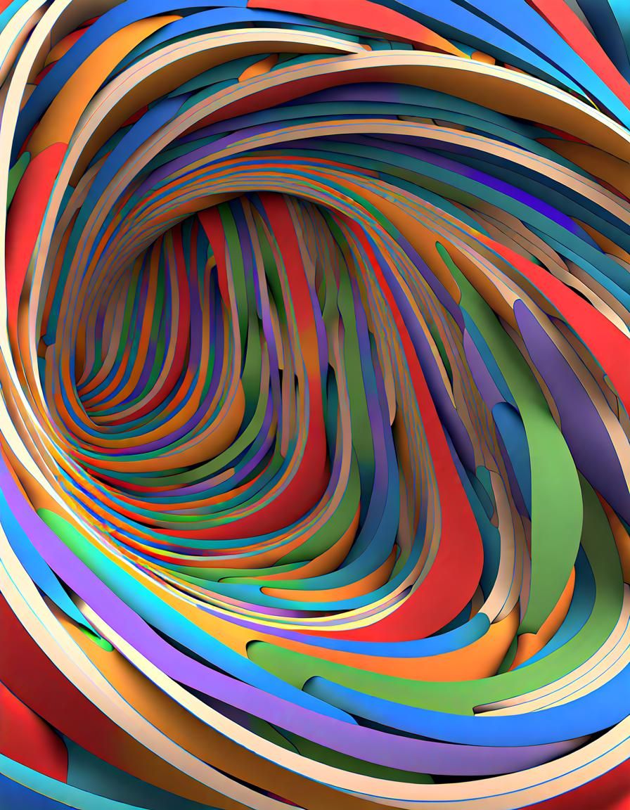 Moebius strip optical illusion, 8K 3D