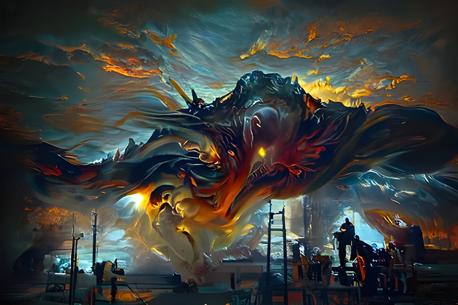 Dragon Breathing Nuclear Fire: Hyperdetailed Fantasy Art