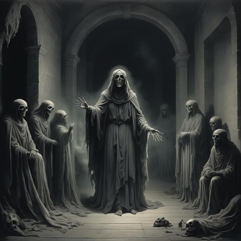 Ghostly Entity in Haunted Mansion