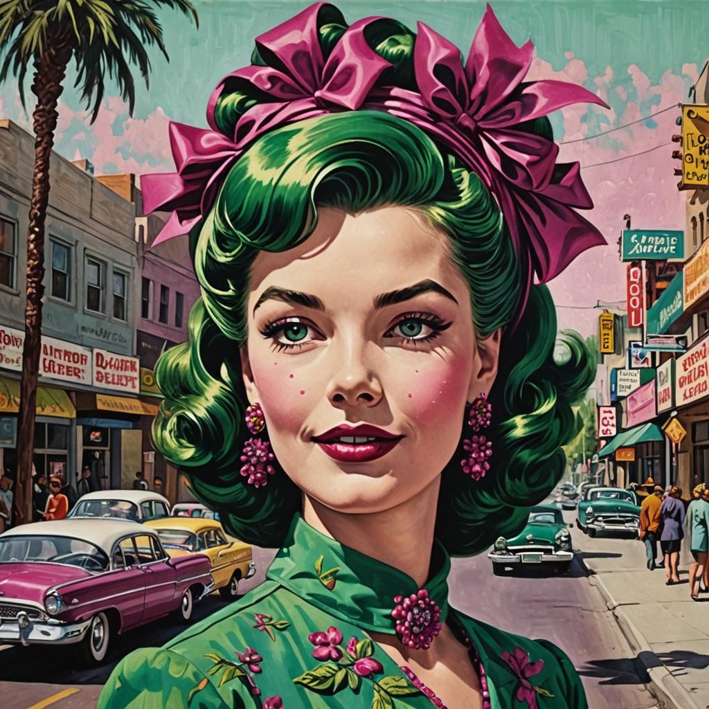 Los Angeles 50s Youth Scene: Detailed Street View