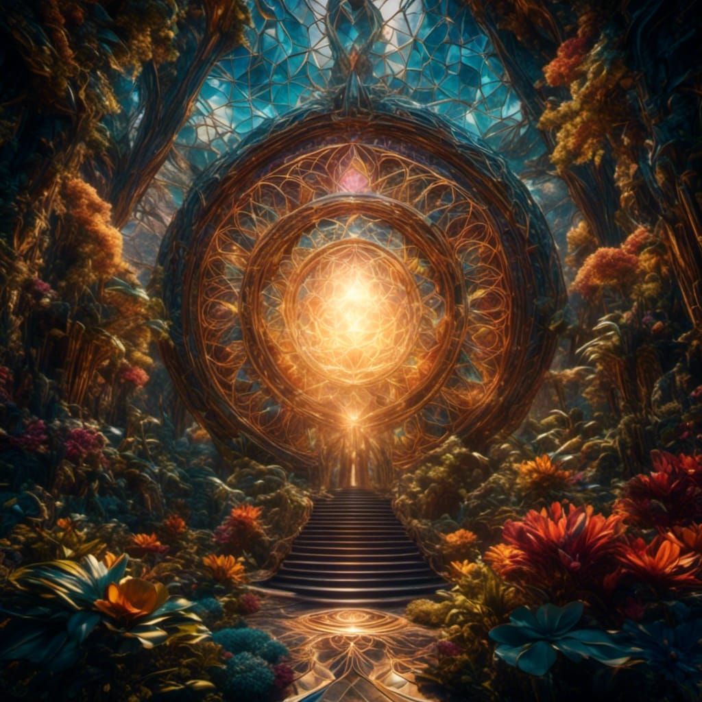 Interdimensional Portal to Bright Light: Hyperrealistic Imag...