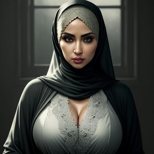 Hyperrealistic Portrait of a Hijab Teacher