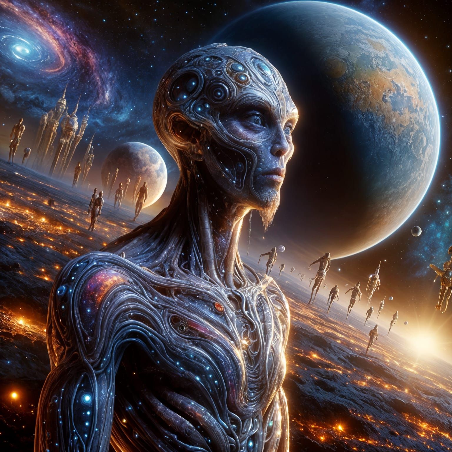 Trisolaris Inhabitants: Hyperrealistic Alien World in 8K