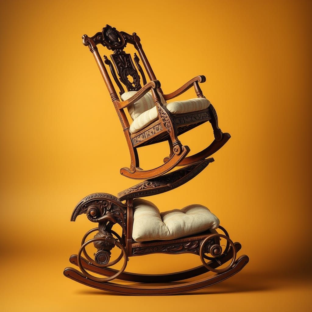 Paradoxical Rocking Chairs in Escher Style