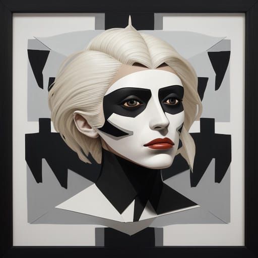 Androgynous Portrait in Geometric Abstraction