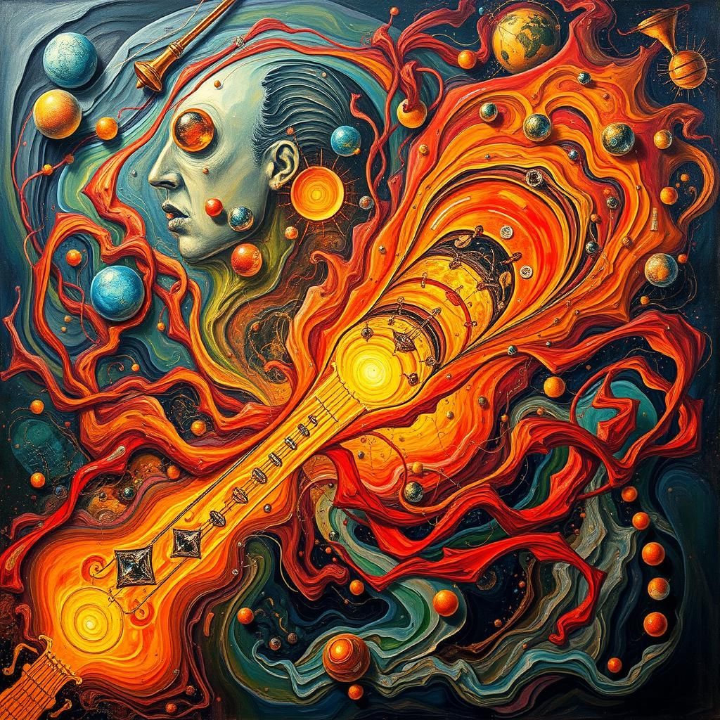 Biometric Oil Painting: Surreal Kinetic Energy