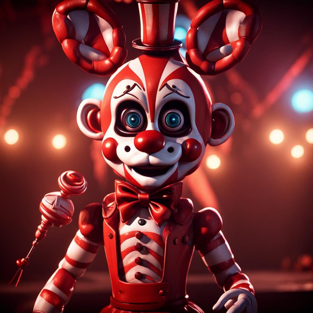 Circus Baby FNAF Render in 3D Game Style