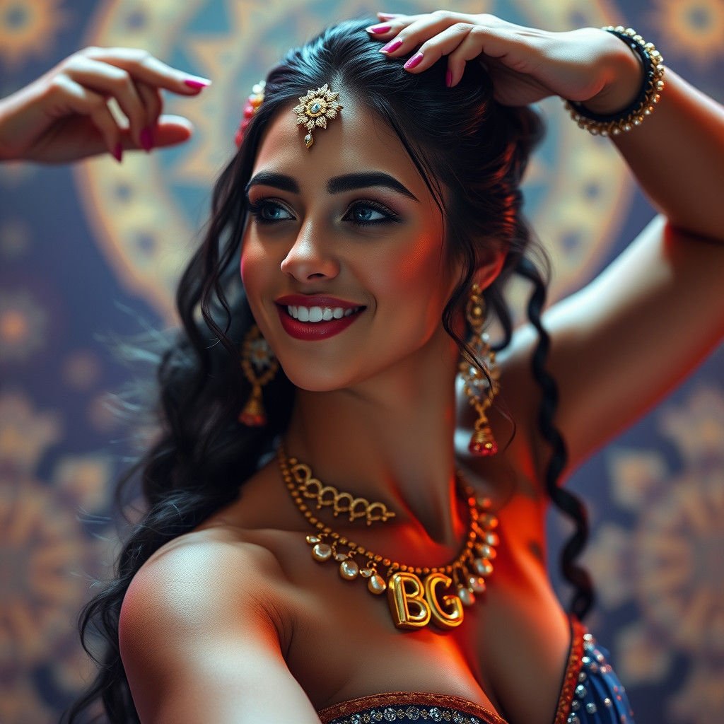 Radiant Belly Dancer in Hyperdetailed Digital Painting
