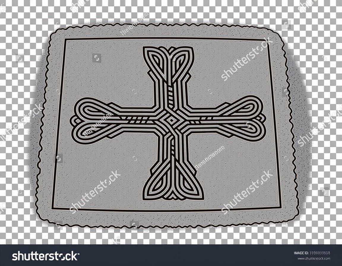 Viking Ruins Marking on Transparent Background