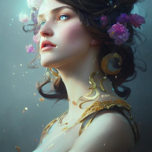 Beautiful Princess Portrait in Hyperdetailed Style