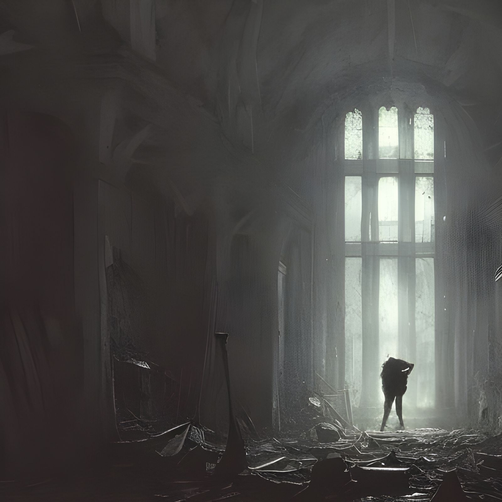 Horrific Urbex Monster in Dark Artistic Style