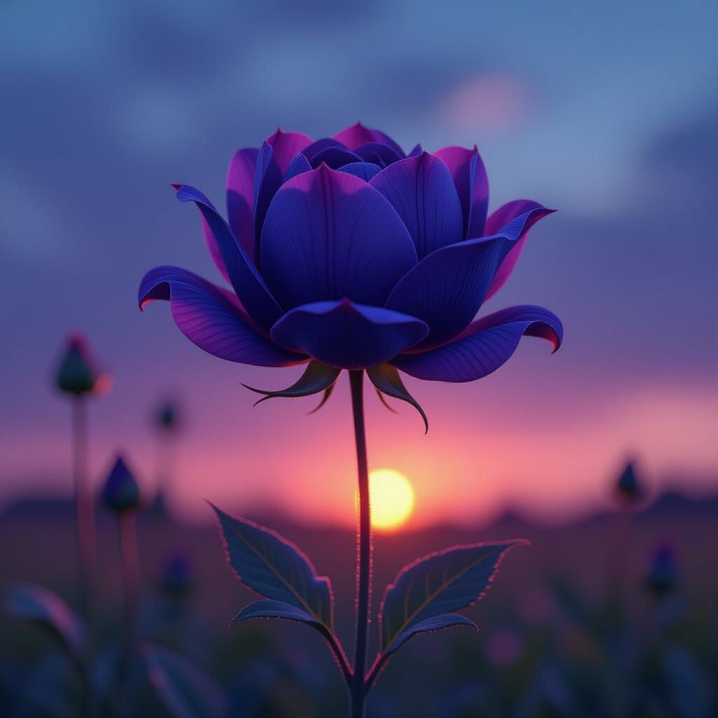 in quiet fields where daylight bleeds
a single midnight bloo...