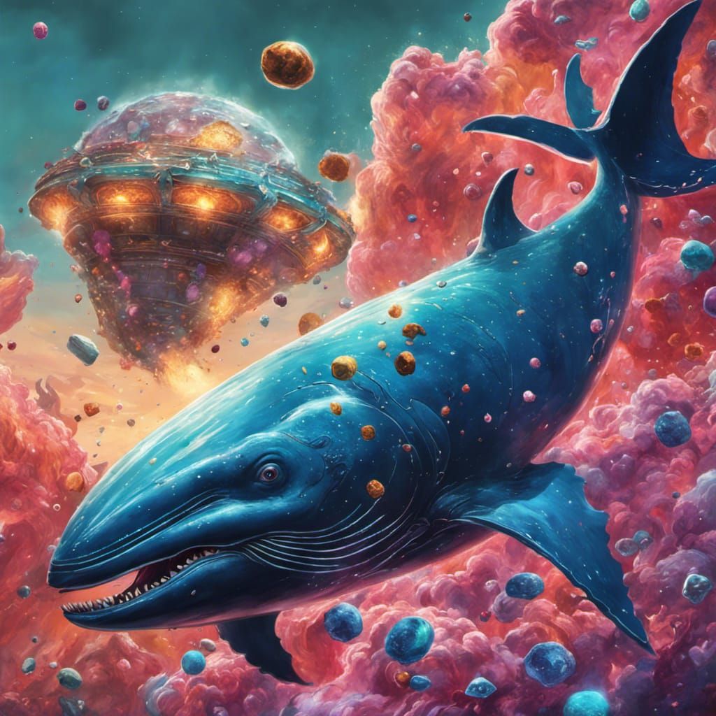 Space Whaling Crew Captures Celestial Comic Whale