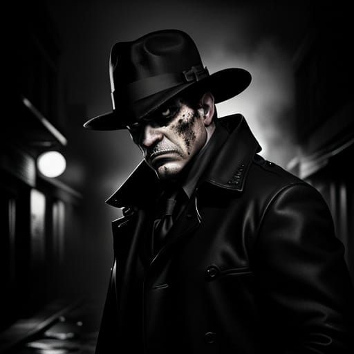 Gritty Noir Cityscape Reveals Mole-Man in Shadows