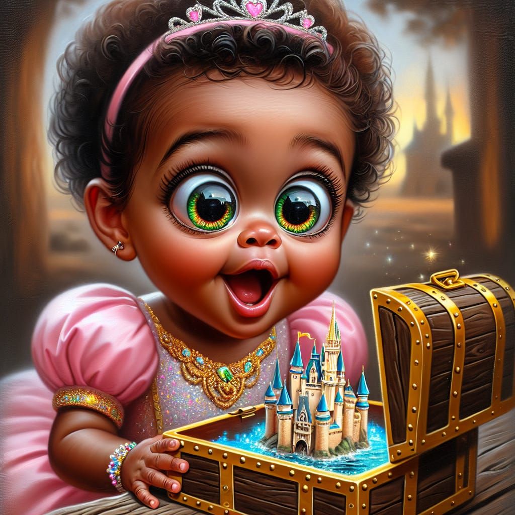 Enchanted Castle Discovery: Oil Painting Caricature