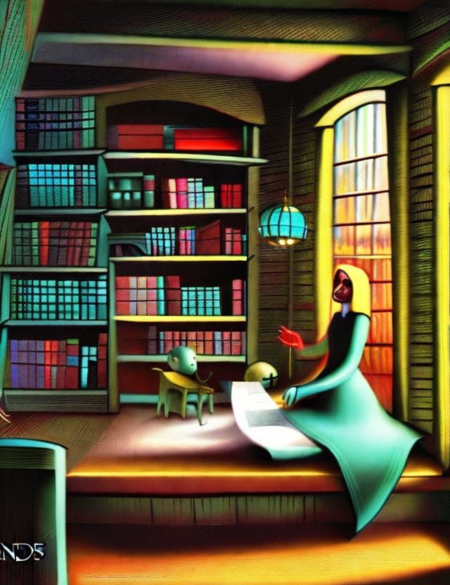 Cozy Gothic Study in Warm Colors