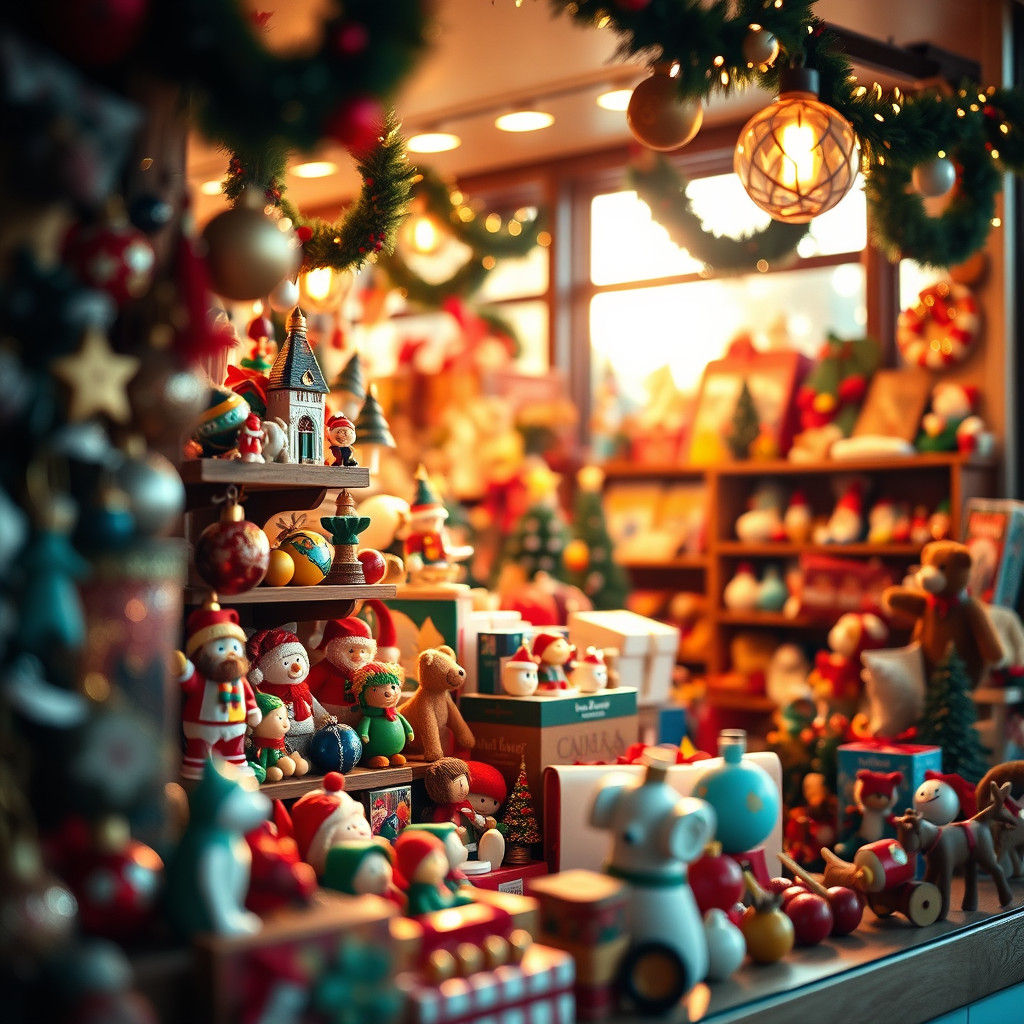 Cozy Toy Store Ready for Christmas