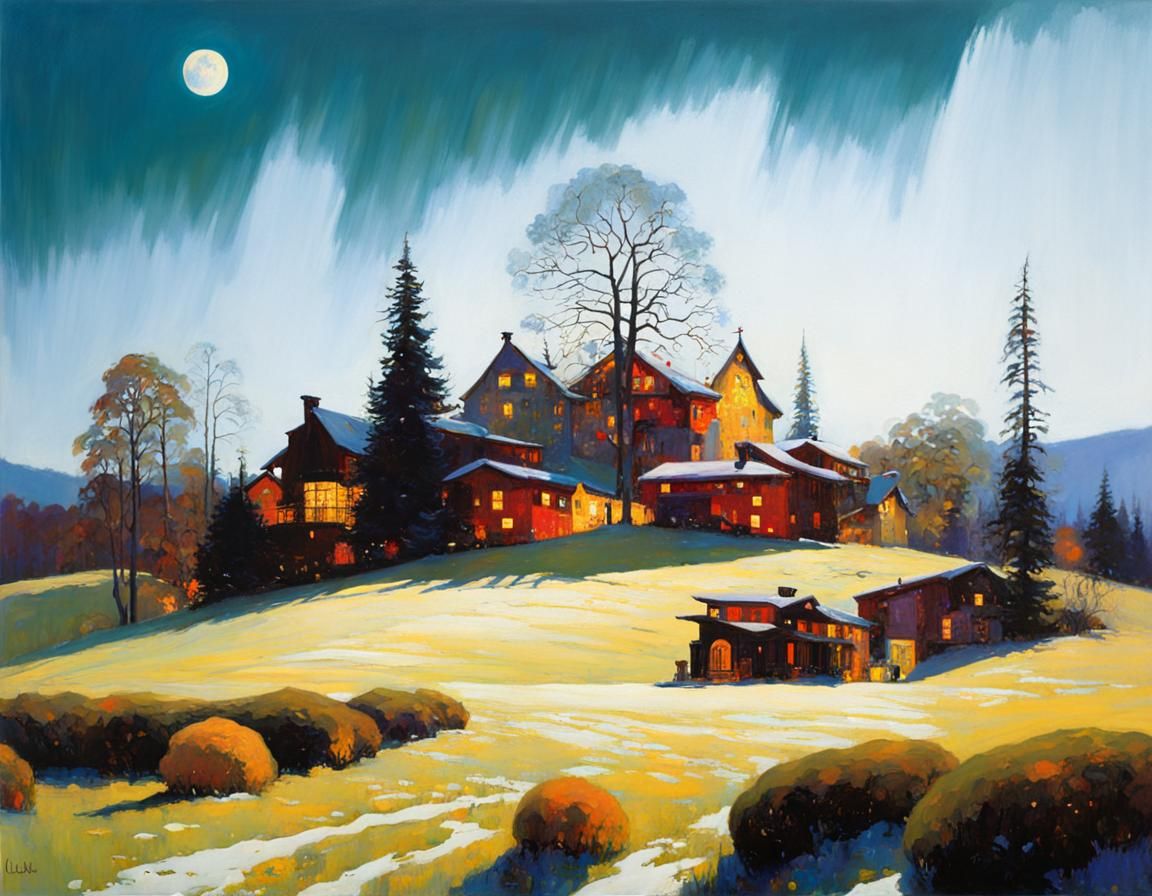 Cosmic Art Nouveau Celestial Bodies