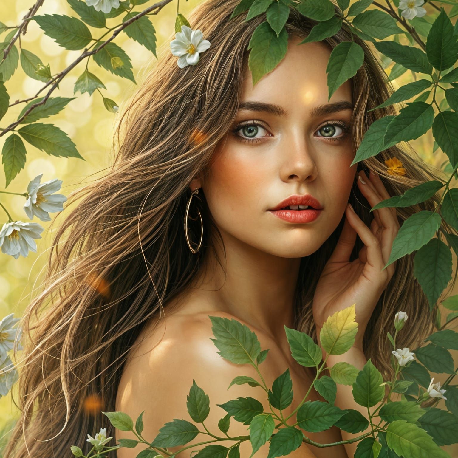 Elegant Woman in Golden Light