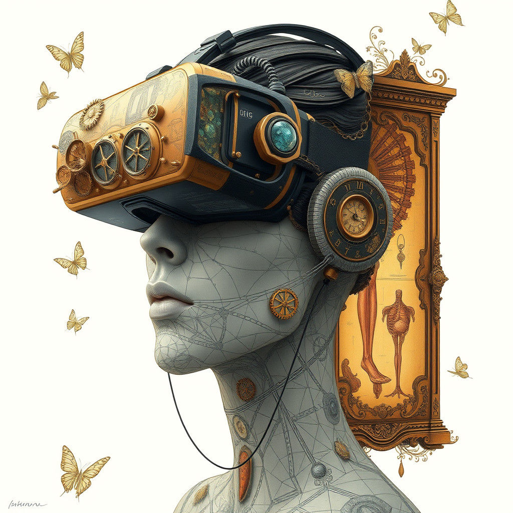 Futuristic VR Cabinet Melds Reality in Dreamlike Fusion