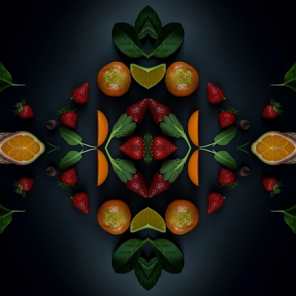 Vibrant Exotic Fruit Still Life in Hyper-Realistic Style