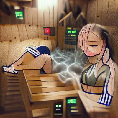 Inviting Sauna Interior with Warm Lighting