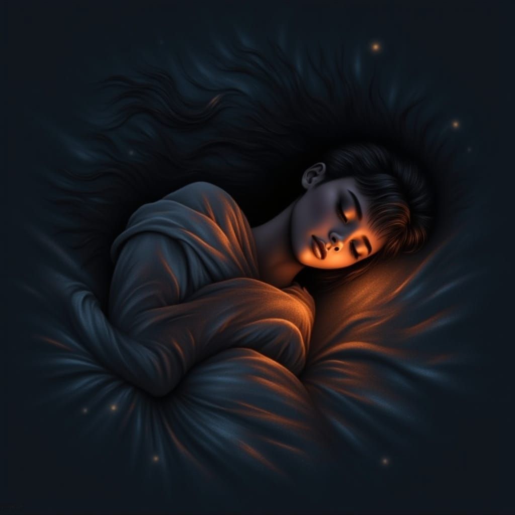 Backlit Scene of Rediscovery in the Darkness