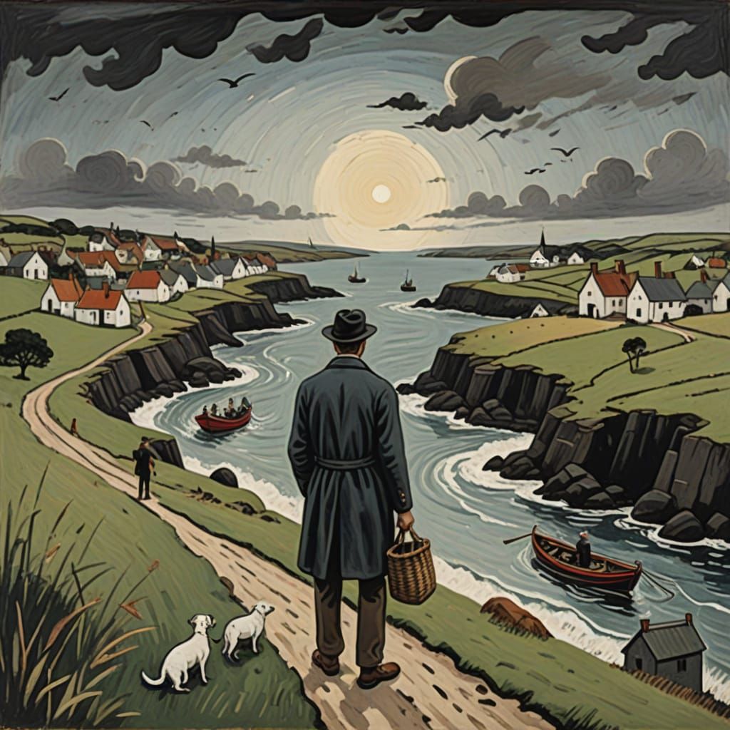 Living Fully: A Naive Art Style Depiction