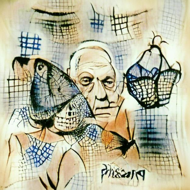 Iridescent Butterflies Emerge from Mesh Cage