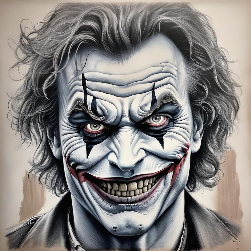 Hyperdetailed Charcoal Drawing of a Character