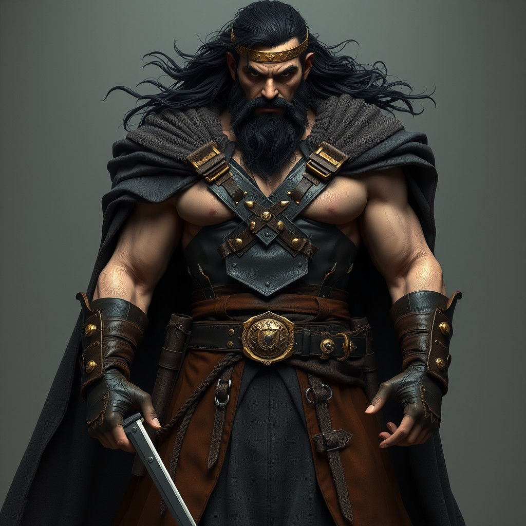 Menacing Fantasy Warrior in Exquisite Detail